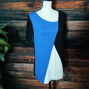 NWT Sarin Mathews Top S Asymmetrical Colorblock